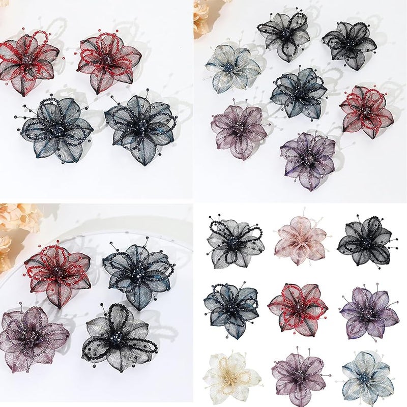 White Crystal Flower Sew On Brooch For Wedding Dress DIY Decorations - Image 2